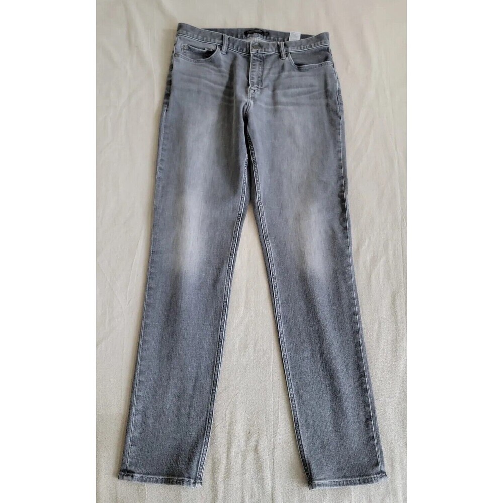 Banana Republic Mens 34x34.5 Jeans Tapered Athletic Fit Gray Mid‎ Rise Stretch